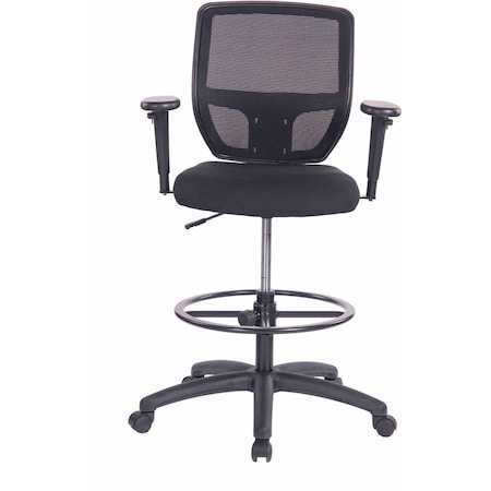 Interion By Global Industrial Big and Tall Mesh Back Drafting Stool 695656